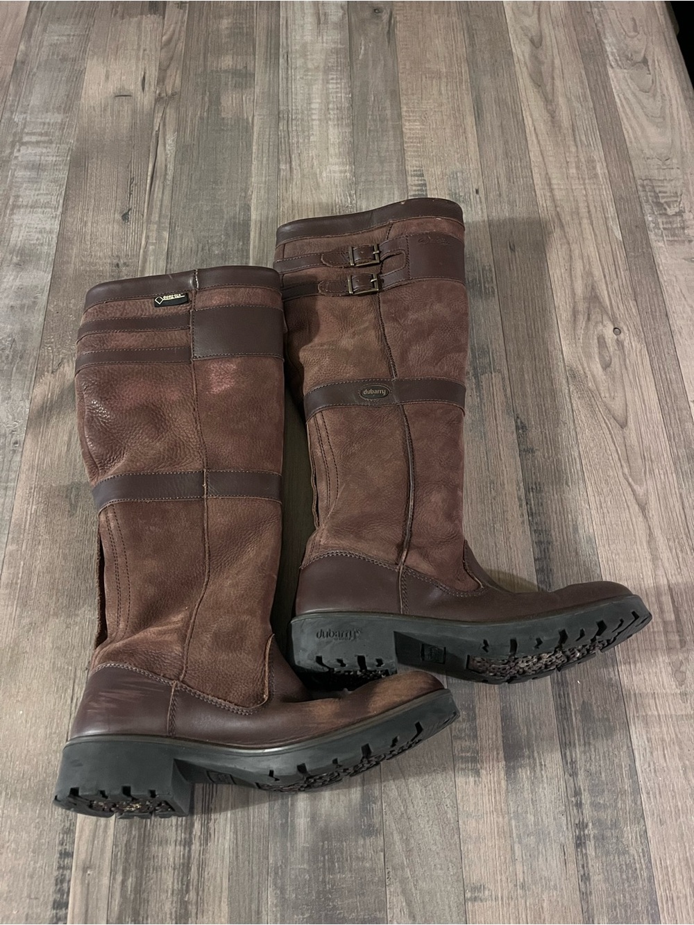 Dubarry of Ireland Brown Leather & Suede Tall Riding Boots